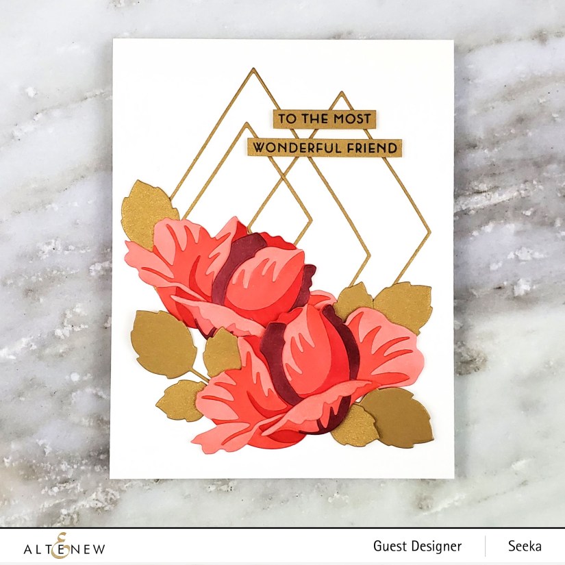 Altenew - Open Bloom 3D Die Set, Fine Frames Diamonds Die Set - Seeka 1