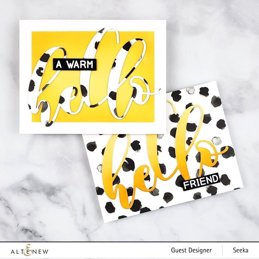 Altenew-Painted Dots, Mega Hello-Seeka 1